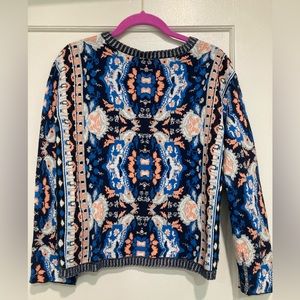 Anthropologie crewneck printed sweater xs